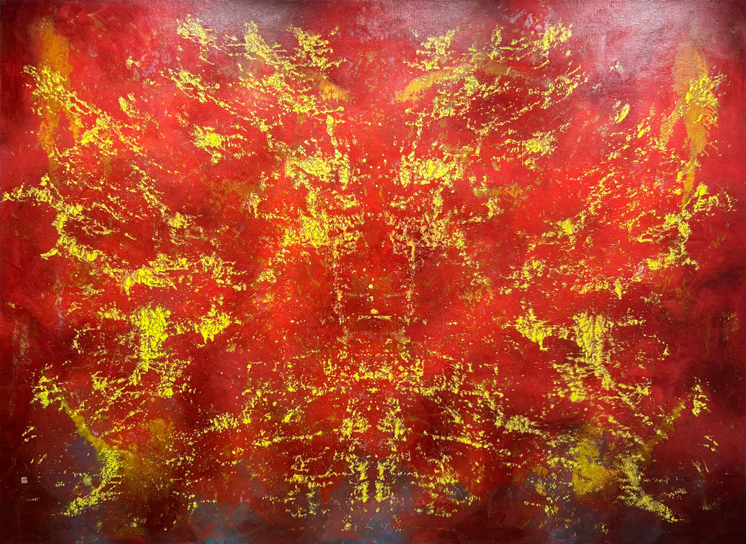 huile sur toile de 250x180cm ayant pour titre : Alter