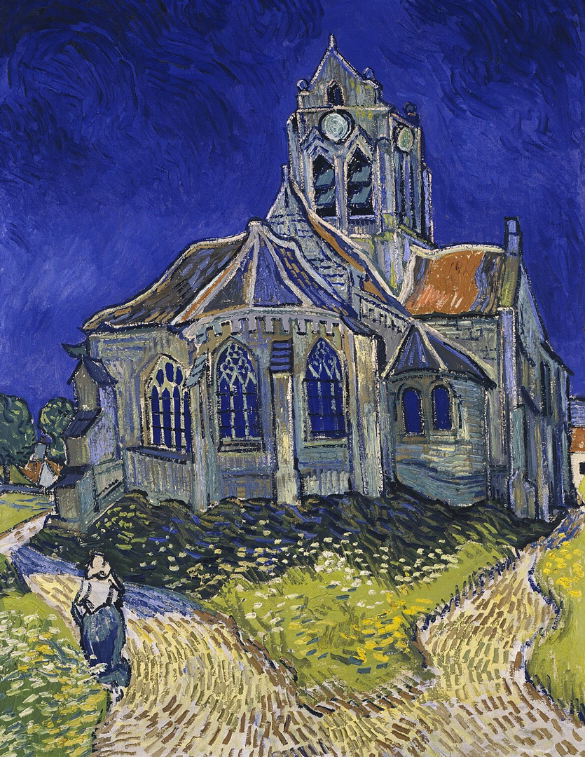L’Église d’Auvers-sur-Oise est une peinture à l'huile sur une toile de 74 × 94 cm de Van Gogh. Le bleu du ciel et des vitraux est composé de cobalt.