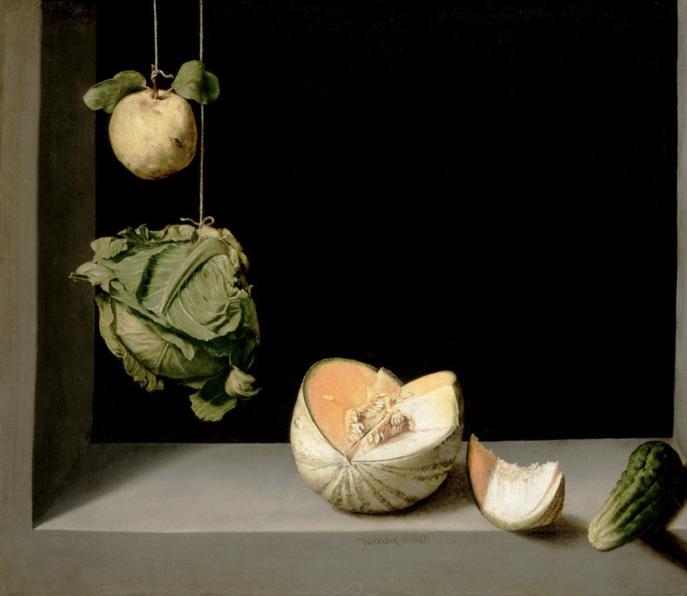 Nature morte aux coing, chou, melon et concombre