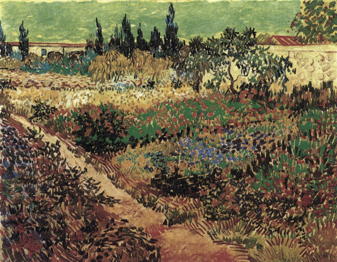 Vincent Van Gogh, Jardin en fleur avec sentier, 1888.