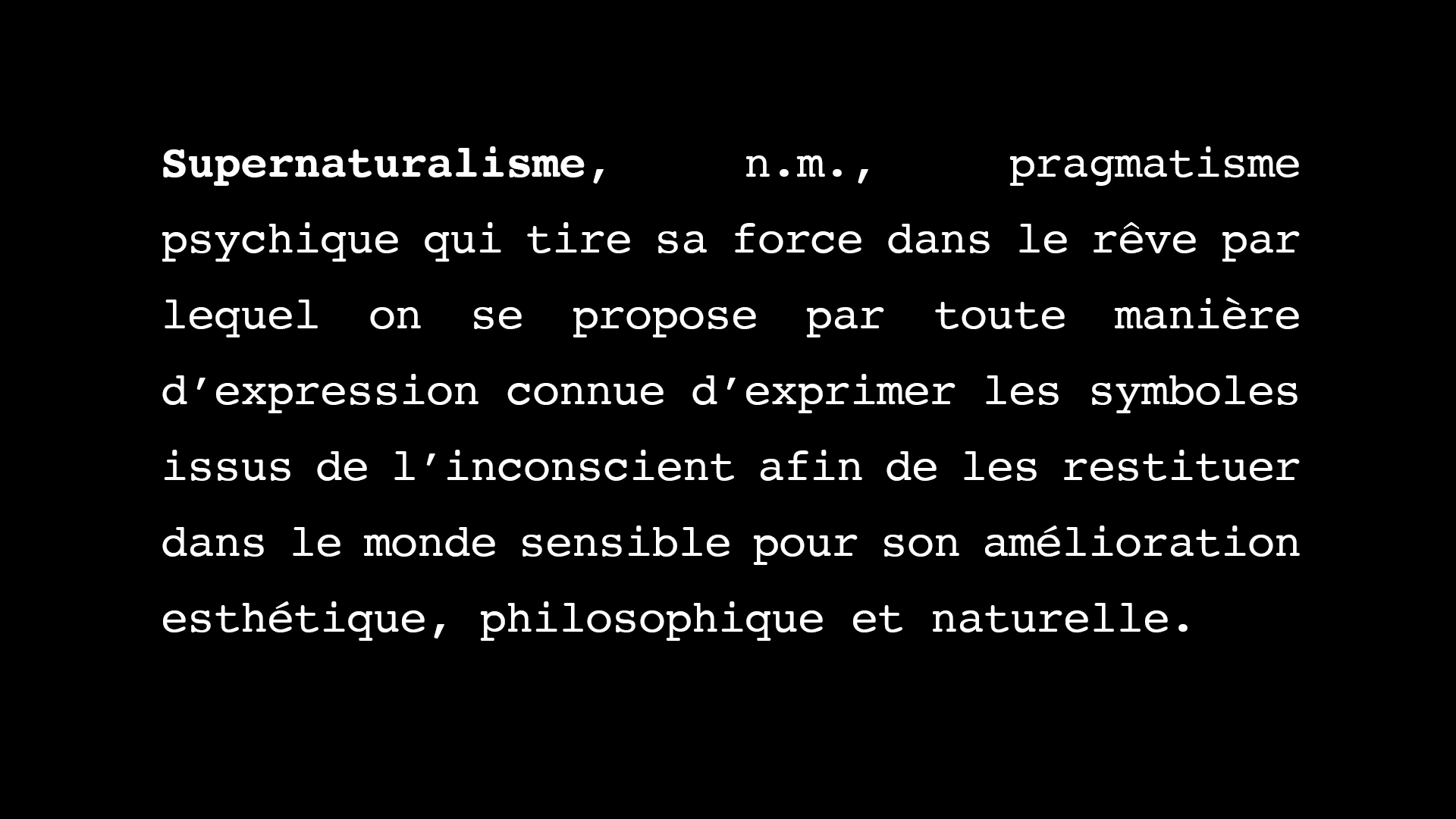 Définition du supernaturalisme